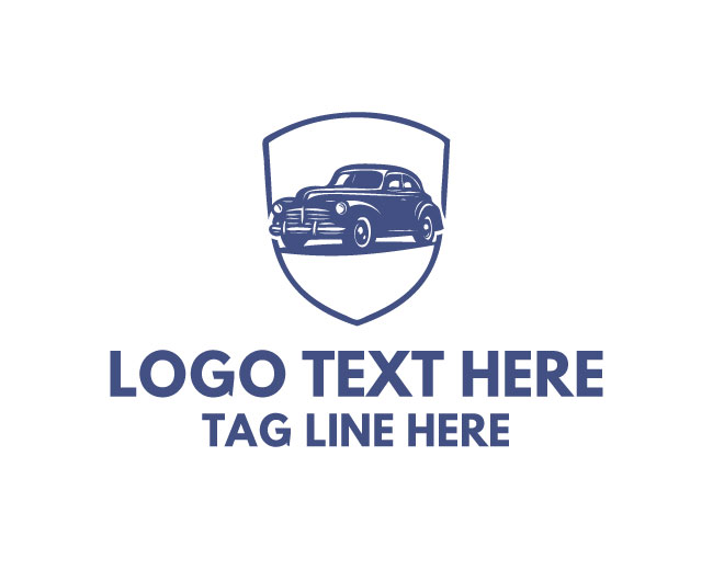 Vintage Car Shield Logo