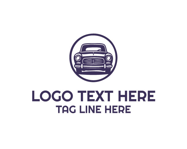 Vintage Car Garage Logo