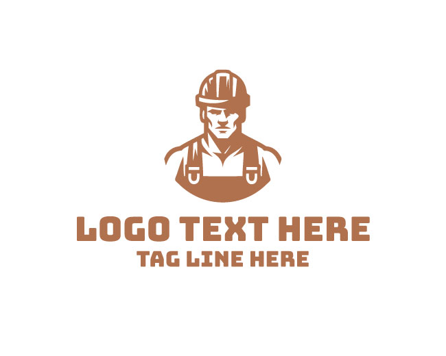 Construction Worker Icon Logo