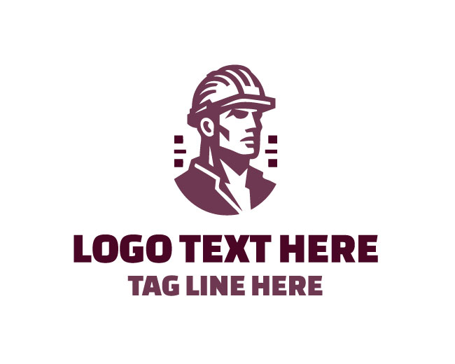 Construction Worker Repair Logo