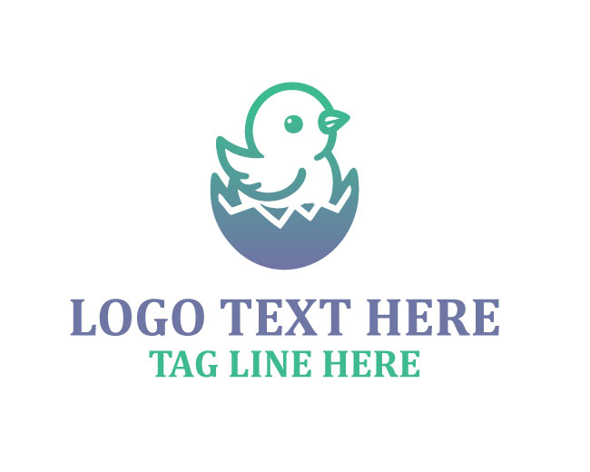 Cheerful Baby Chick Logo