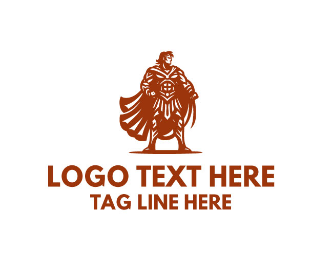 Ancient Warrior Battle Logo