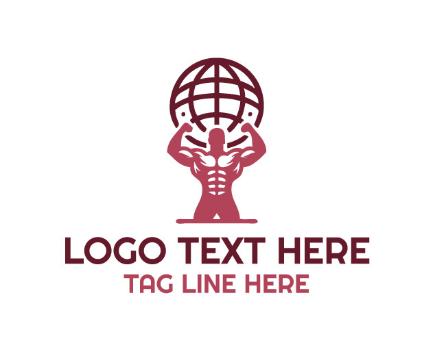 Atlas Globe Minimal Style Logo