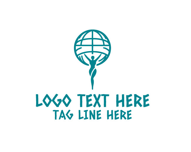 Atlas Globe World Travel Logo