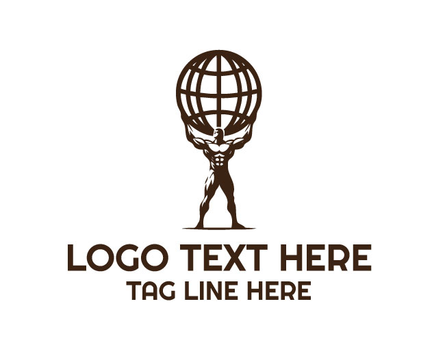 Atlas Globe Worldwide Service Logo
