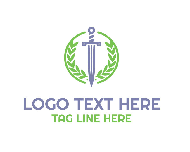 Sword And Leaf Logo
