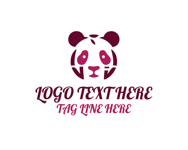 Panda Minimal Style Logo