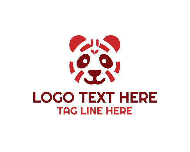 Panda Friendly Mascot Logo