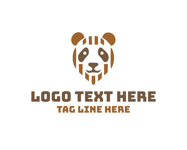 Panda Friendly Animal Logo logo template preview