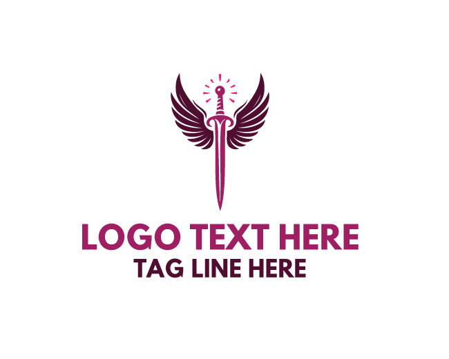 Wings Sword Classic Warrior Logo