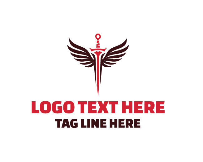 Wings Sword Fantasy Blade Logo