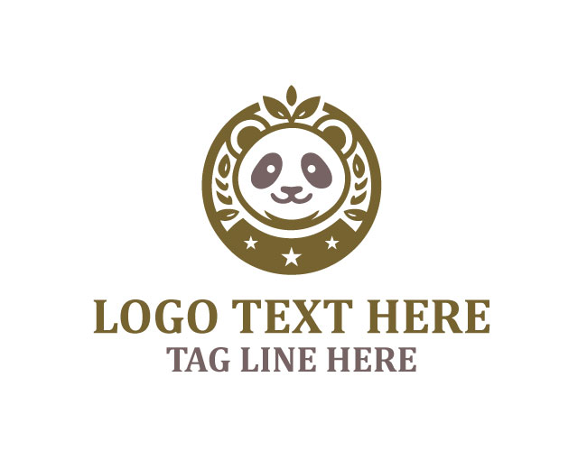 Panda Emblem Logo