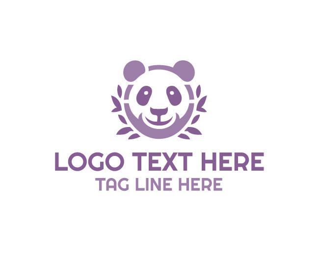 Panda Head Mascot Logo