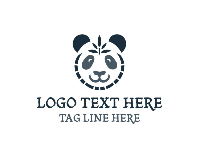 Panda Head Minimal Logo