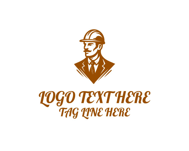 Construction Worker Helmet Logo