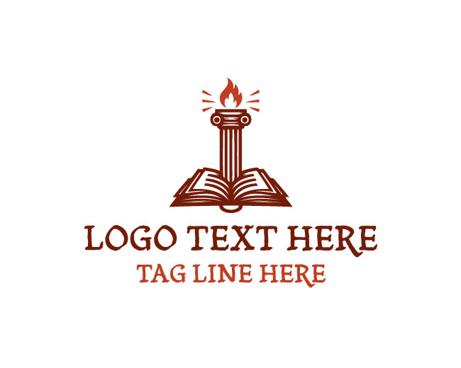 Pillar Torch Symbol Logo