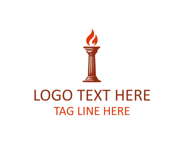 Traditional Pillar Torch Logo