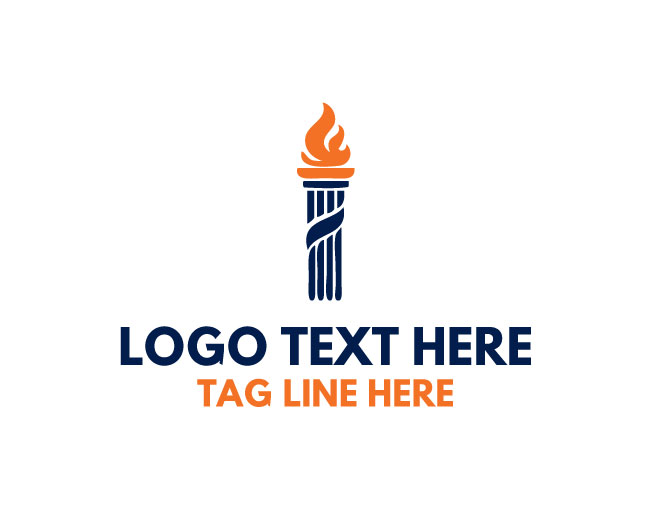Simple Pillar Torch Logo