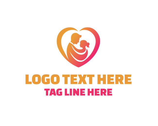 Father Daughter Heart Logo