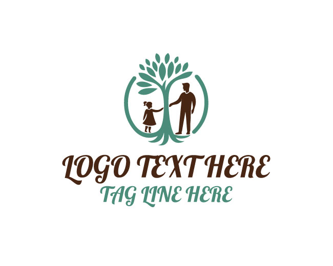 Father Daughter Support Tree Logo
