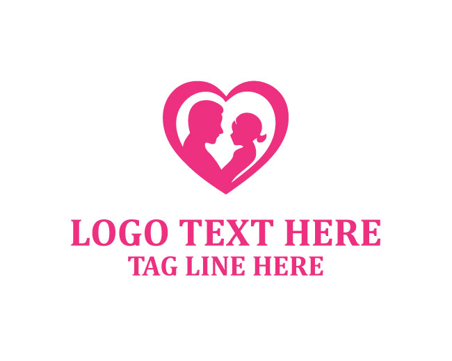  Father Daughter Family Support Logo