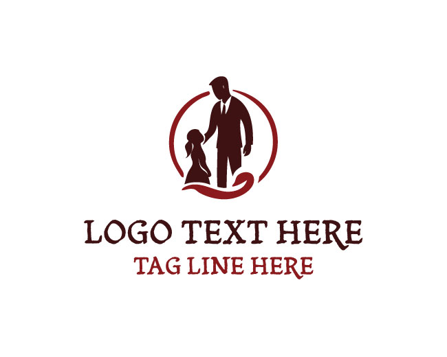 Father Daughter Family Warmth Logo