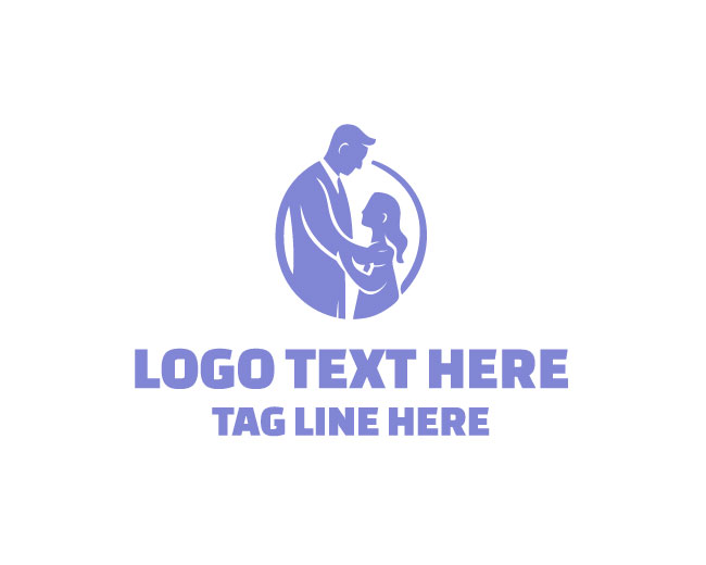 Father Daughter Family Harmony Logo