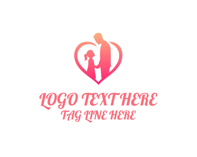 Father Daughter Family Smile Logo