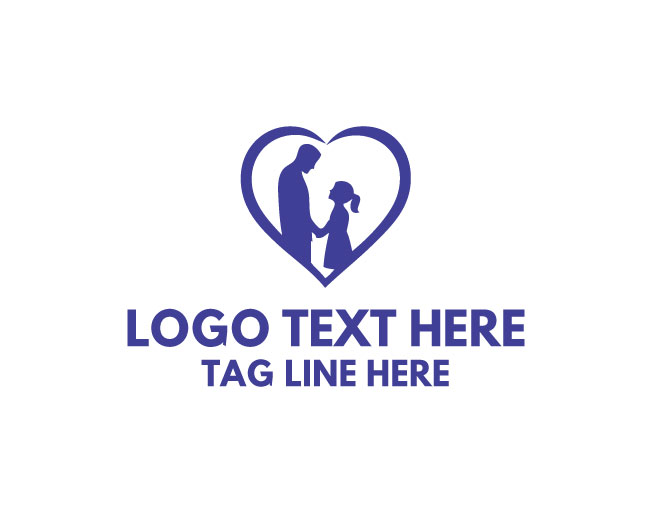 Father Daughter Family Comfort Logo