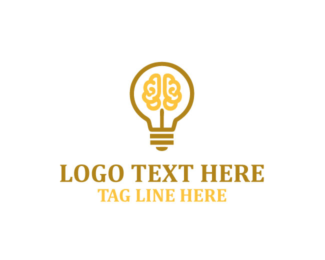 Light Bulb Brain Logo