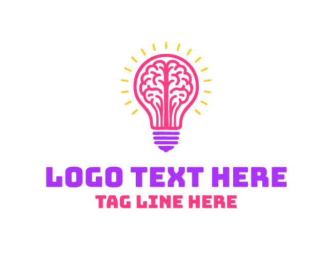 Creative Brain Bulb Logo