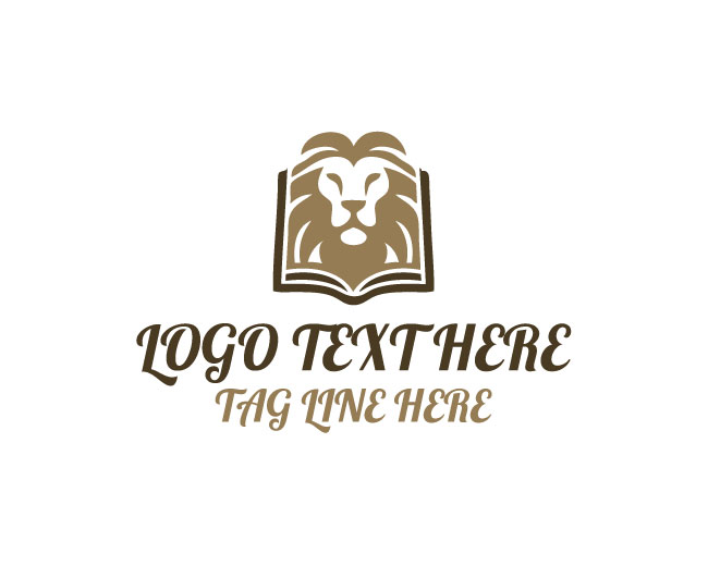 Lion Book Wisdom Logo