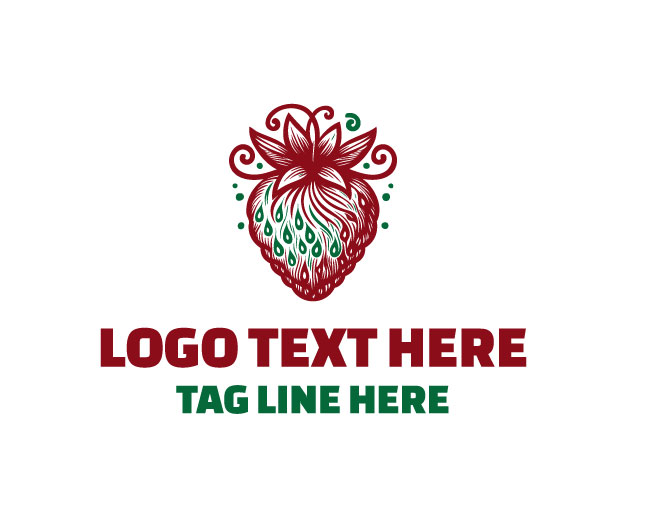 Strawberry Fruit Logo