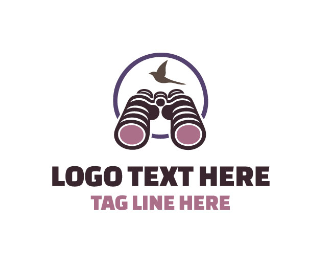 Binoculars Hiking Logo