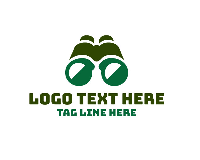 Binoculars Camping Logo