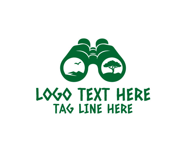 Binoculars Travel Logo