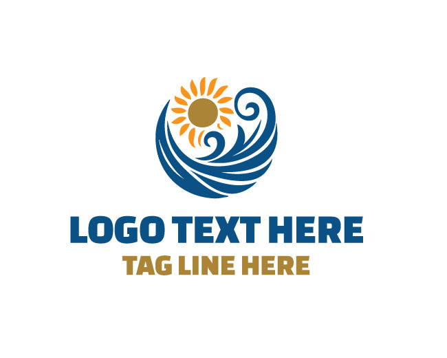  Leaf Sun Eco Nature Logo