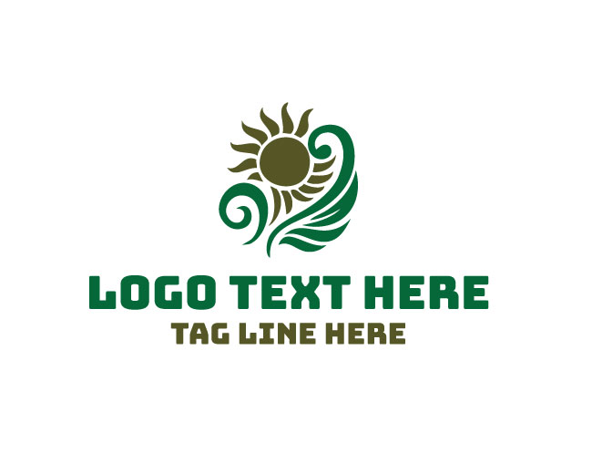 Leaf Sun Green Energy Logo