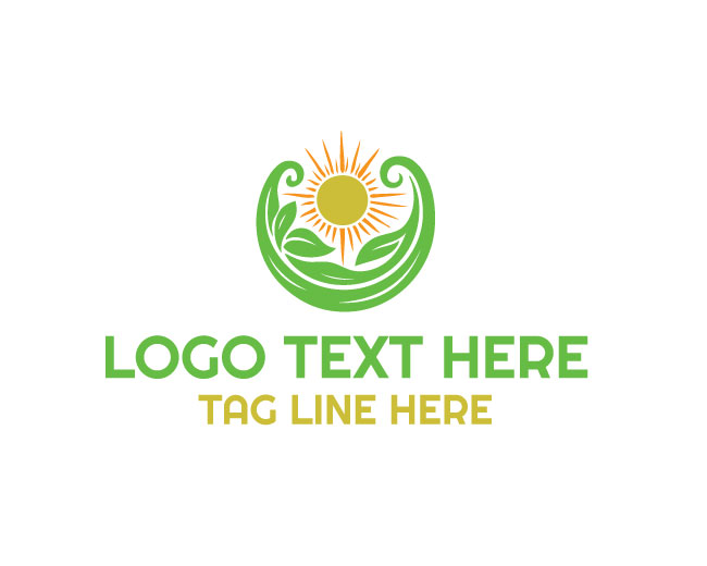 Nature Sun Leaf Harmony Logo