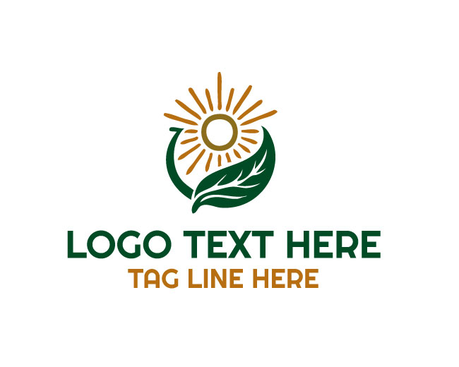 Nature Leaf Sun Eco Balance Logo