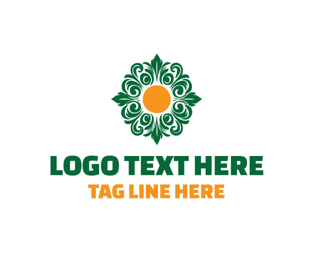 Nature Leaf Sun Environment Logo