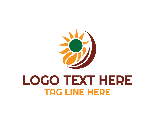 Nature Leaf Sun Eco Harmony Logo