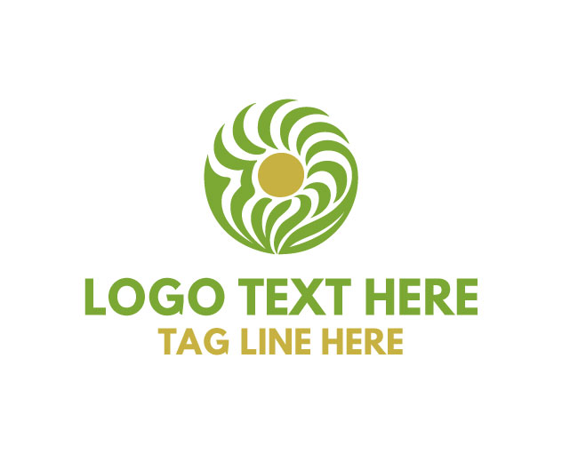 Nature Leaf Sun Pure Planet Logo