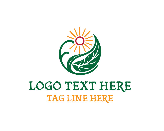 Nature Leaf Sun Eco Future Logo