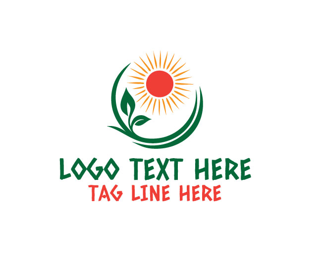 Nature Leaf Sun Eco Bloom Logo