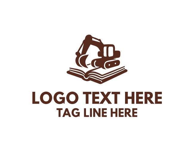 Book Excavator Study Depth Logo