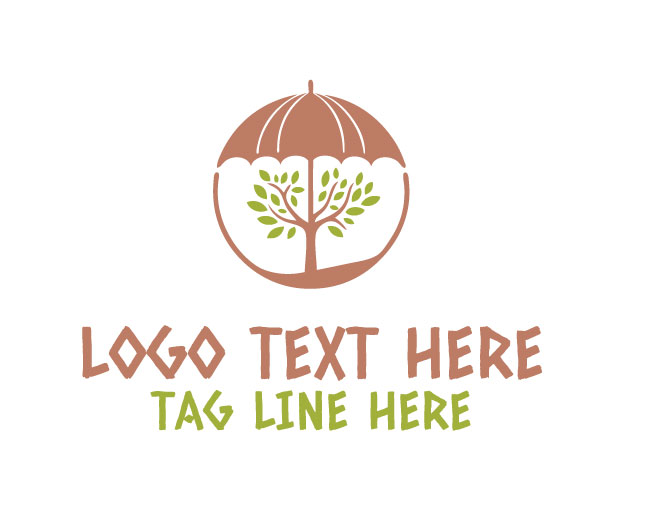 Eco Umbrella Tree Logo