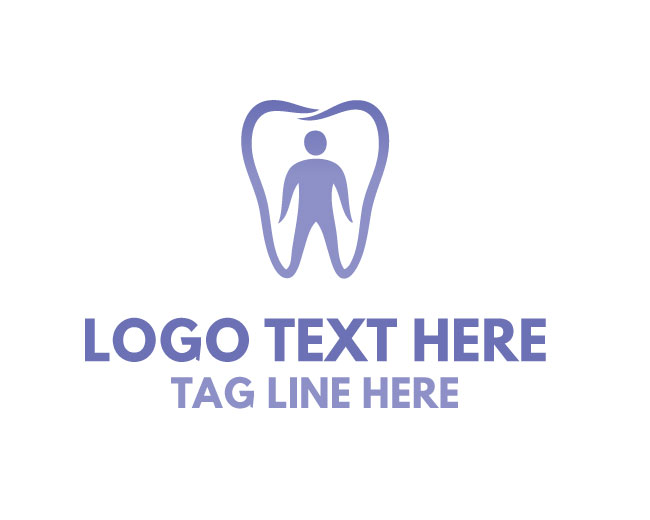 Human Figure Tooth Logo