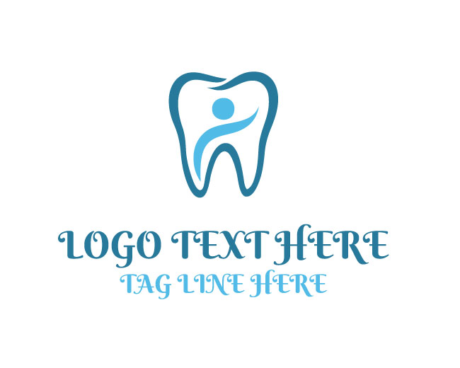 Human Figure Dental Care Logo