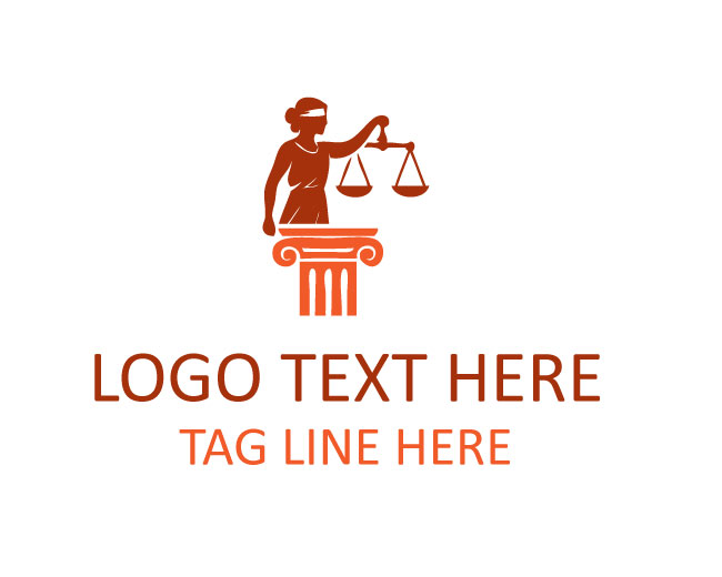 Lady Justice Abstract Pillar Logo
